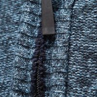Мъжки ежедневен пуловер с V-образно деколте и цип със стояща яка, 3цвята - 023, снимка 7 - Пуловери - 43148208
