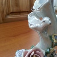 Порцеланова ваза с цветя рози , снимка 6 - Антикварни и старинни предмети - 33559203