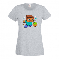 Дамска тениска Steve Football майнкрафт Minecraft,Игра,Забавление,подарък,Изненада,Рожден Ден., снимка 8 - Тениски - 36521418