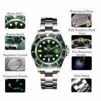 Мъжки часовник Reginald Silver Green сребристо-зелен неръждаема стомана нов luxury , снимка 2 - Мъжки - 37005727