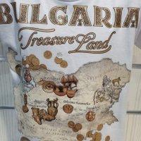 Нова детска бяла тениска с трансферен печат България - TREASURE LAND (Земя на съкровища), снимка 2 - Детски тениски и потници - 28462264