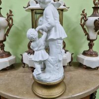 Красива антикварна колекционерска италианска фигура статуетка от порцелан , снимка 7 - Статуетки - 43669927