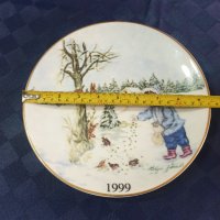 Ръчно рисувана авторска порцеланова чиния за стена, снимка 2 - Антикварни и старинни предмети - 39719093