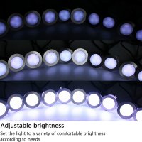 LED декинг лампи RGB WIFI Многоцветени, IP67, Ø31MM 12V, 10 броя, снимка 5 - Лед осветление - 43987781
