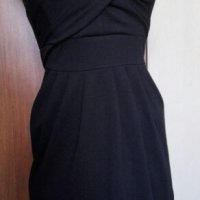 Къса плътна черна рокля H&M ПРОМОЦИЯ👗🍀XS,S (34-36)👗🍀 арт.097, снимка 2 - Рокли - 27556109