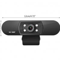 Видеоконференция FULL HD 1080P Web Камера с Микрофон за PC Smart TV STB TV Box Универсална Поддръжка, снимка 6 - HD камери - 28521131