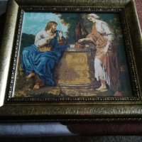 Исус и самарянката гоблен , снимка 1 - Гоблени - 44128070