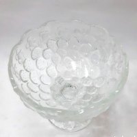 Винтидж тежка стъклена купа със столче(7.2), снимка 3 - Антикварни и старинни предмети - 43984576