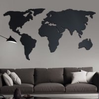 Метално пано "Карта на света", снимка 1 - Декорация за дома - 35538573
