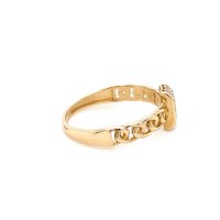 Златен дамски пръстен 2,04гр. размер:59 14кр. проба:585 модел:21896-2, снимка 2 - Пръстени - 44134117