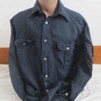 Мъжка риза с дълъг ръкав от лен, снимка 1 - Ризи - 26295480
