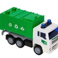 Зелен камион за рециклиране на отпадъци със светлина и звук Камион за боклук, снимка 2 - Коли, камиони, мотори, писти - 43102843