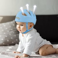 Бебешка каска, регулируем протектор за бебета, които се учат да пълзят и ходят, синьо, снимка 3 - Други - 43938045