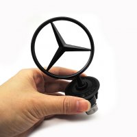 Емблема звезда за Mercedes Benz Black logo, снимка 5 - Аксесоари и консумативи - 37519897