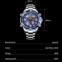 LIGE FOXBOX Мъжки ръчен цифров,LED кварцов часовник, снимка 13 - Мъжки - 43835935