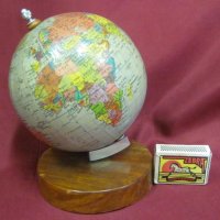 Винтич Мини Глобус с Дървена Поставка, снимка 11 - Антикварни и старинни предмети - 37030930
