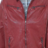 GIPSY мъжко кожена яке червено размер 52, снимка 3 - Якета - 43791598