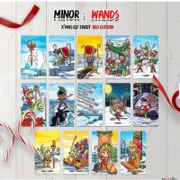 Коледни таро карти - X'mas Elf Red Edition Tarot и Green Edition 7х12см, книжка, снимка 10 - Карти за игра - 43392648