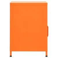Нощно шкафче, оранжево, 35х35х51 см, стомана, снимка 4 - Шкафове - 40240092