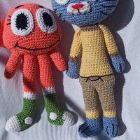 Плетени играчки - Дарвин и Гъмбол, снимка 2 - Плюшени играчки - 43201570