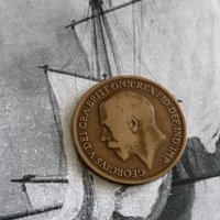 Монета - Великобритания - 1 пени | 1919г., снимка 2 - Нумизматика и бонистика - 32245356