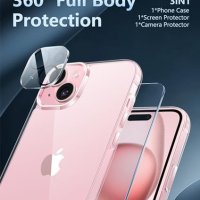 Нов Уникален iPhone 15 Plus Калъф: Прозрачност и Защита за телефон Айфон, снимка 2 - Калъфи, кейсове - 43661290
