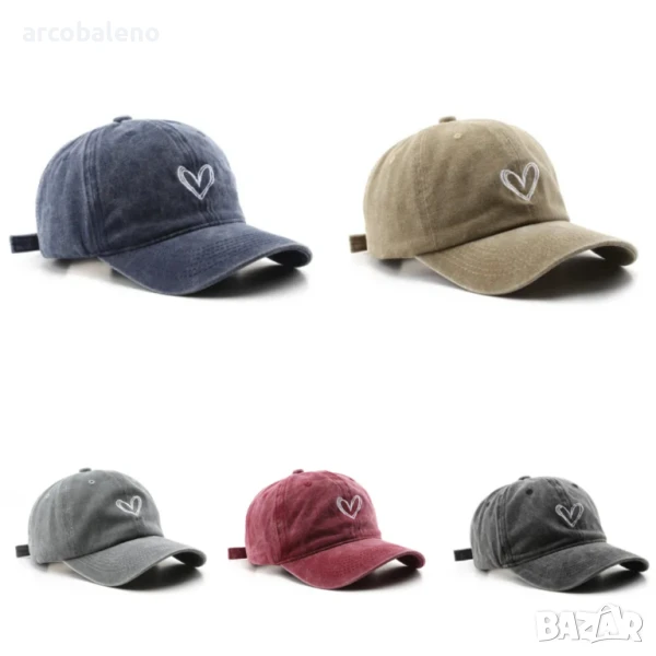 Изпрана бейзболна изтъркана шапка Unisex, 5цвята , снимка 1