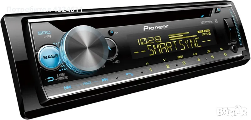 Автомобилен CD плеър Pioneer DEH-S5200BT, Bluetooth и Pioneer Smart Sync функция, Android и iOS, снимка 1