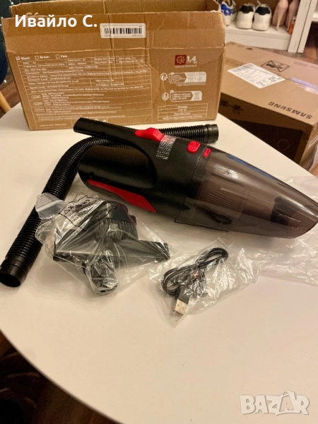 Безжична прахосмукачка за кола и дом | Мощно засмукване | Преносим модел, снимка 1