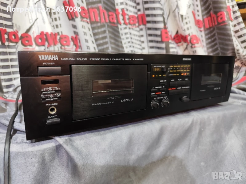Yamaha KX-W282 Natural Sound Double Cassette Deck. , снимка 1