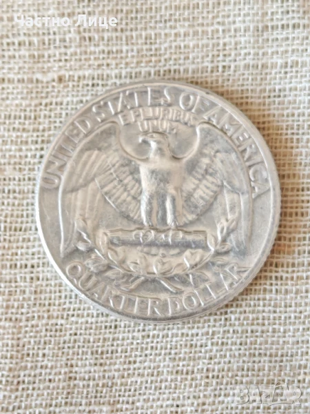 Сребърна Монета QUARTER DOLLAR USA Четвърт Долар САЩ 1964 г., снимка 1