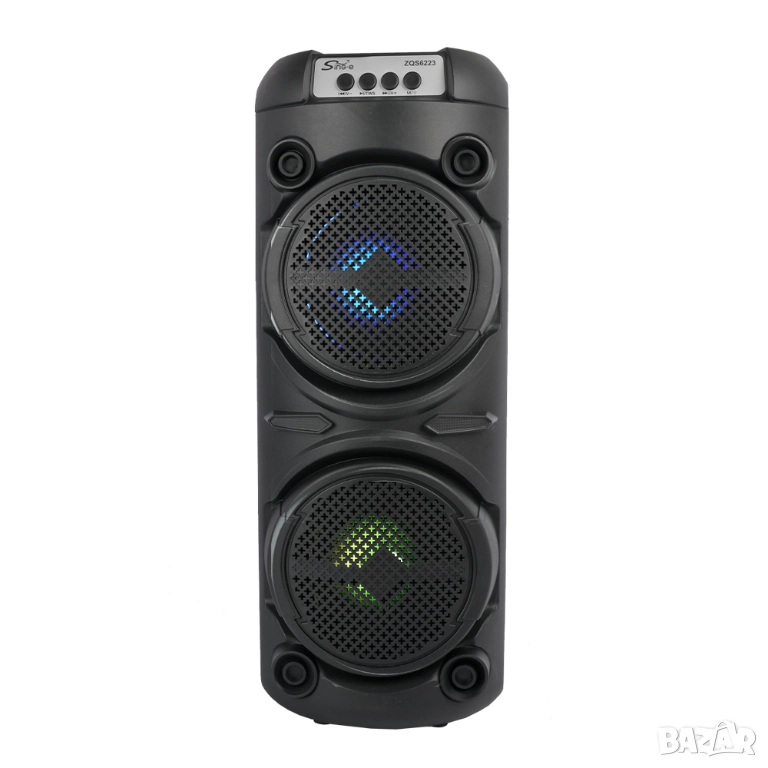 Караоке система  ZQS8230 2х8 инча с жичен микрофон и дистанционно , снимка 1