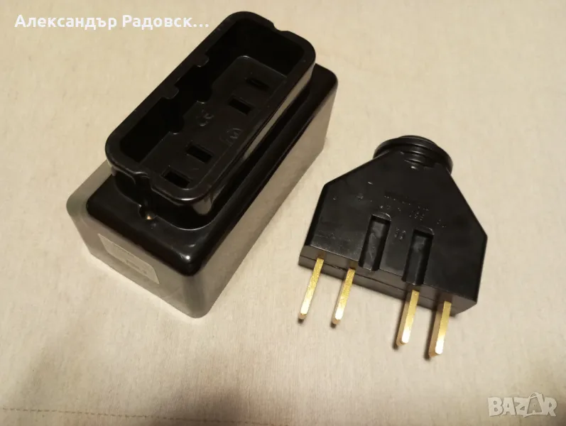 Щепсел и контакт трифазни "Мелоплам" 3Р+N, 25A, 380 V, снимка 1