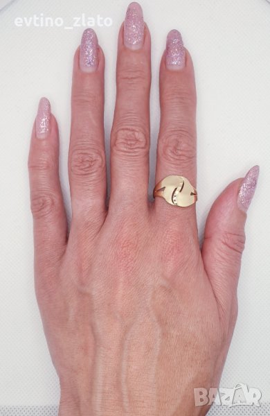 Дамски плътни златни пръстени, снимка 1