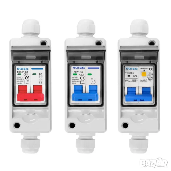 IP65 Водоустойчива електрическа разпределителна кутия с DC соларен прекъсвач MCB 63A, снимка 1
