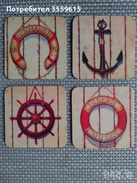 4 бр. коркови подложки 10 см х 10 см от Фаро , Португалия, снимка 1