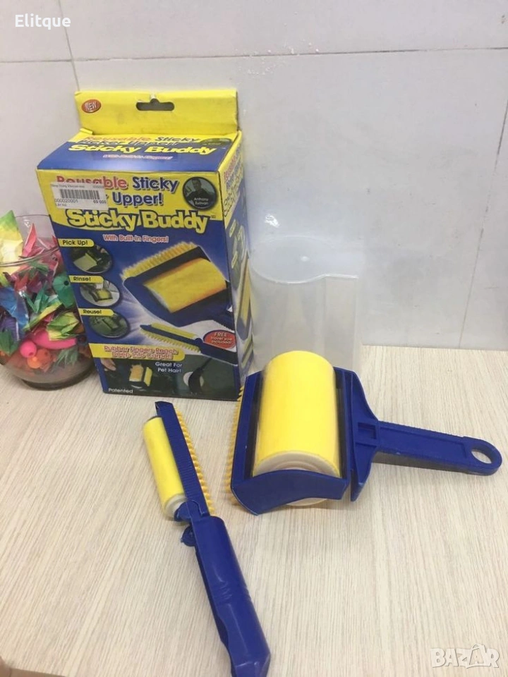 🐶🐱 Уред за събиране и почистване на косми от домашни любимци – STICKY BUDDY 🐾, снимка 1