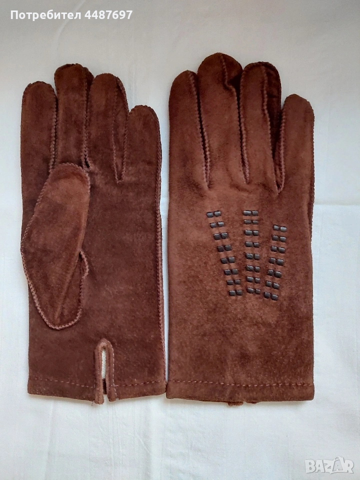 Мъжки велурени ръкавици - ххл, снимка 1