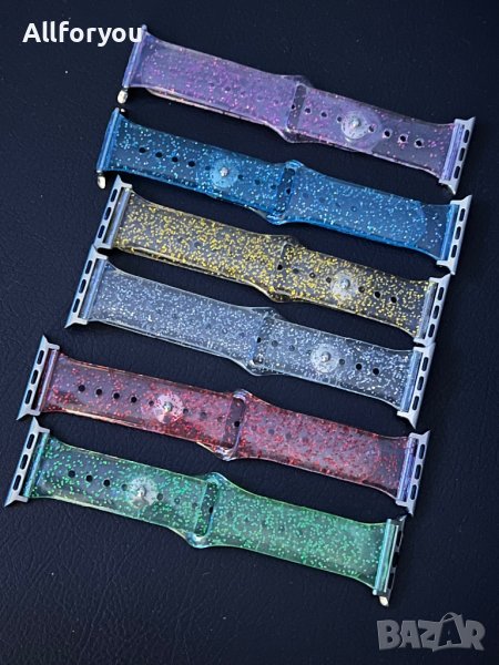 Лъскави брокат Каишки за Apple iWatch 3,4,5,6,SE, 7 Series - 38,40,41,42,44, 45,49 мм  ‼️‼️‼️, снимка 1