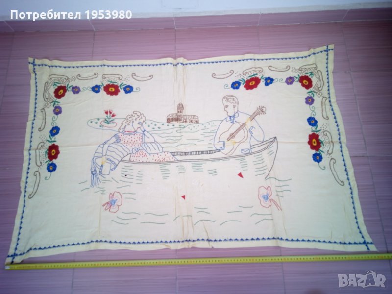 Стар ковьор ръчна бродерия, снимка 1
