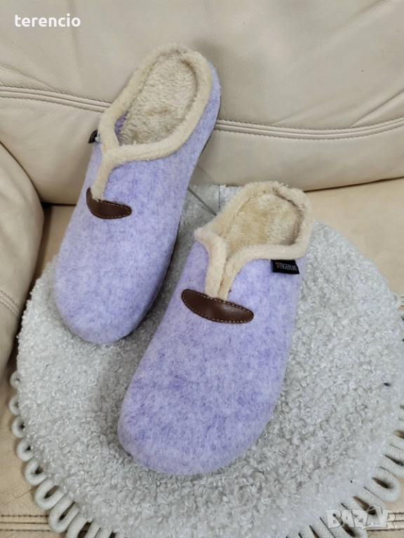 Нови дамски пантофи - лила 40 номер, снимка 1