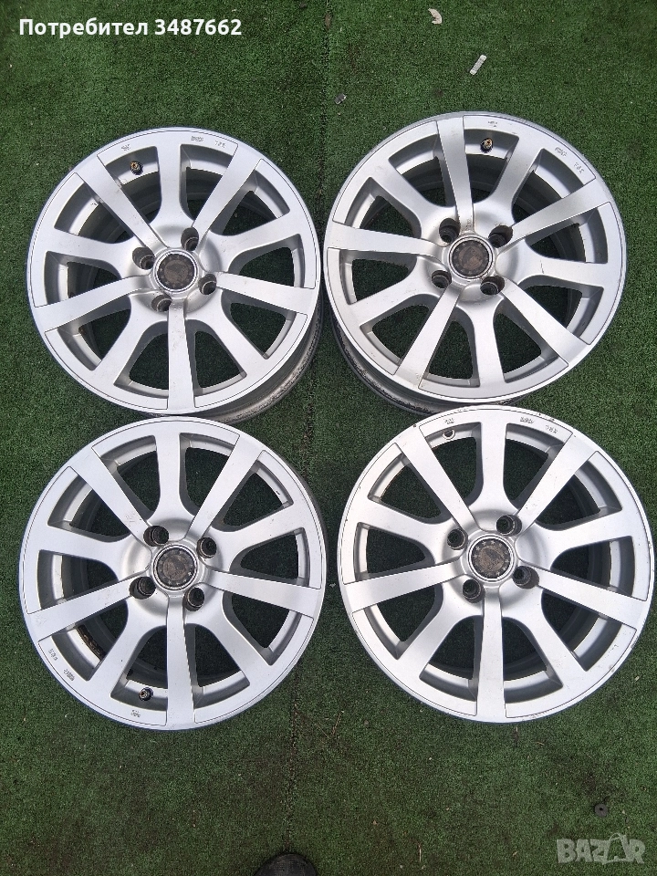 Алуминиеви джанти 4×100 6.5J ×15 ет38 ц.57.1мм PLATIN , снимка 1