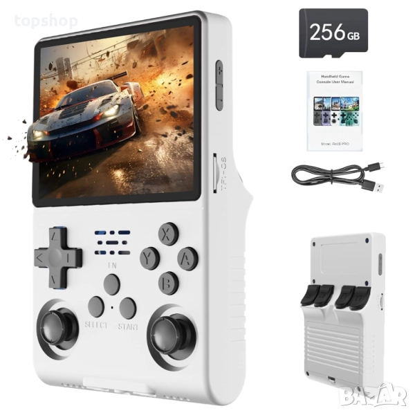 Чисто нова FVBADE[30000 в 1] R40S PRO Ръчна игрова конзола 3.5 инча IPS екран Мини ретро конзола..., снимка 1