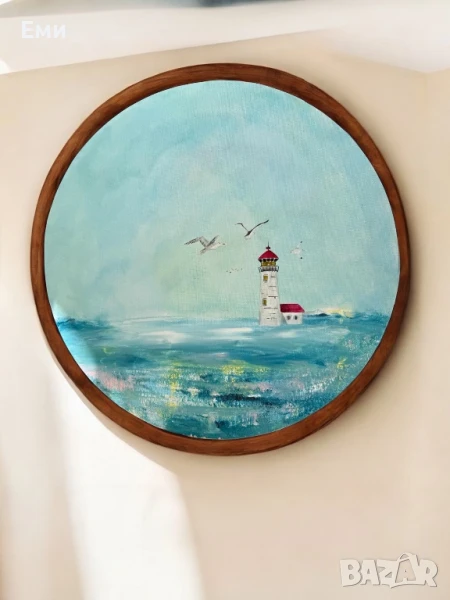 Картина на кръгло платно 50 см, снимка 1