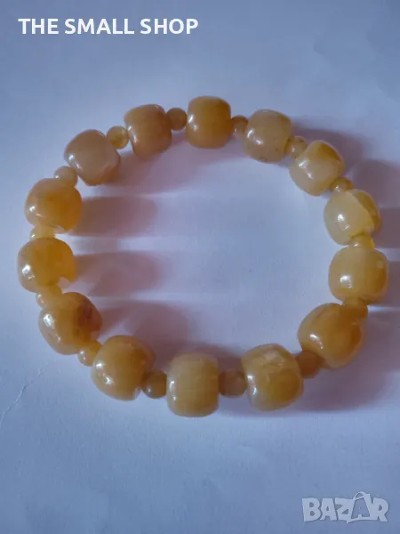 Гривна от златист нефрит със сертификат, снимка 1