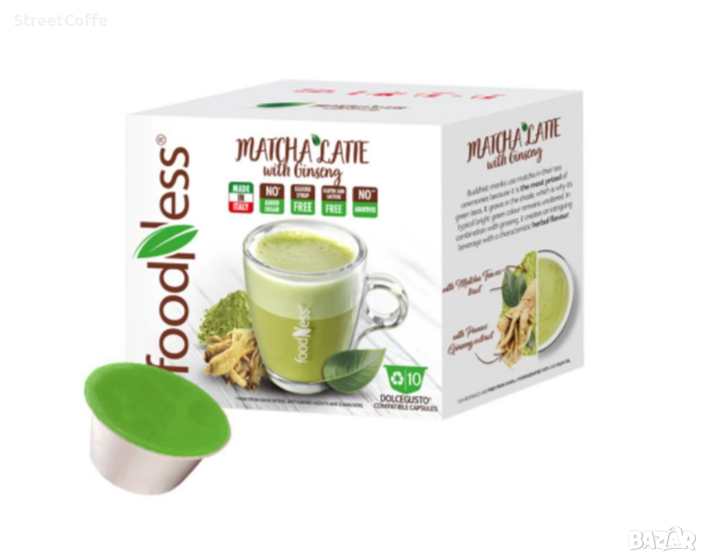 капсули матча лате foodness за кафемашина dolce gusto, снимка 1