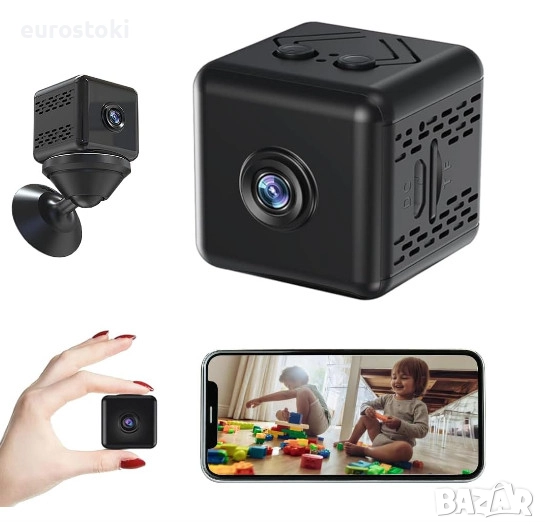 Мини шпионска камера VELER, Full HD 1080P, WiFi охранителна камера за наблюдение, безжична, със сенз, снимка 1