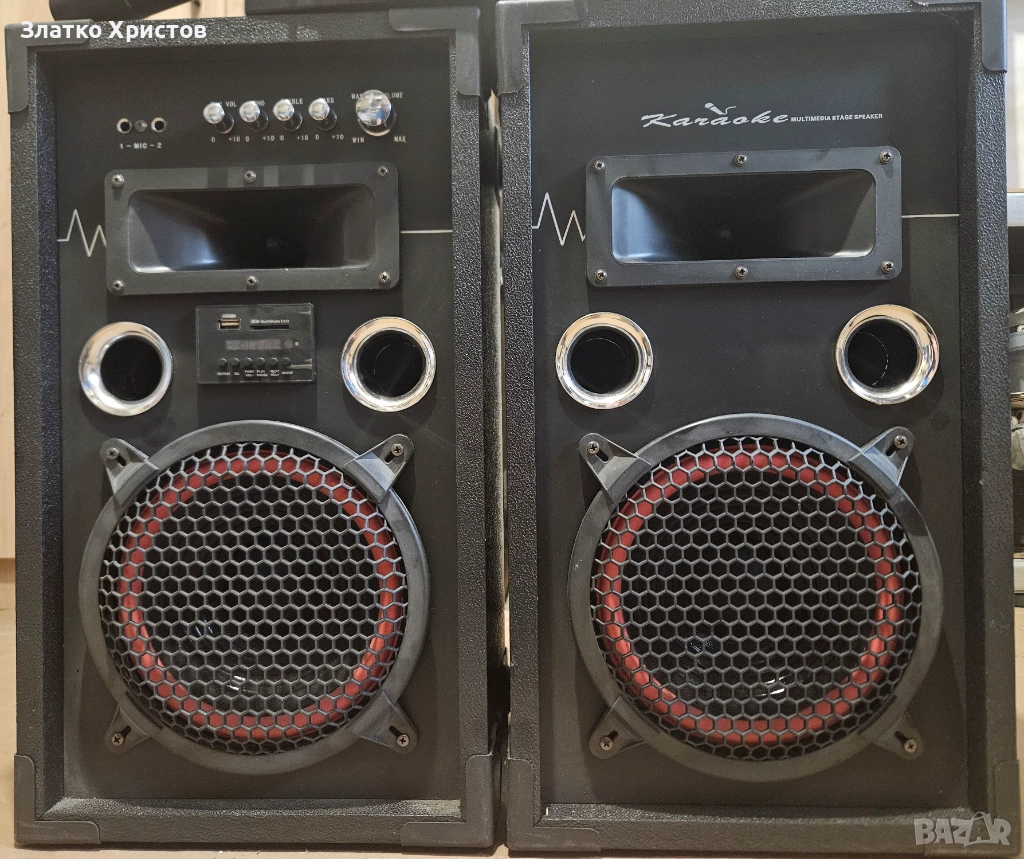 Комплект караоке с 2 бр безжични микрофони, снимка 1