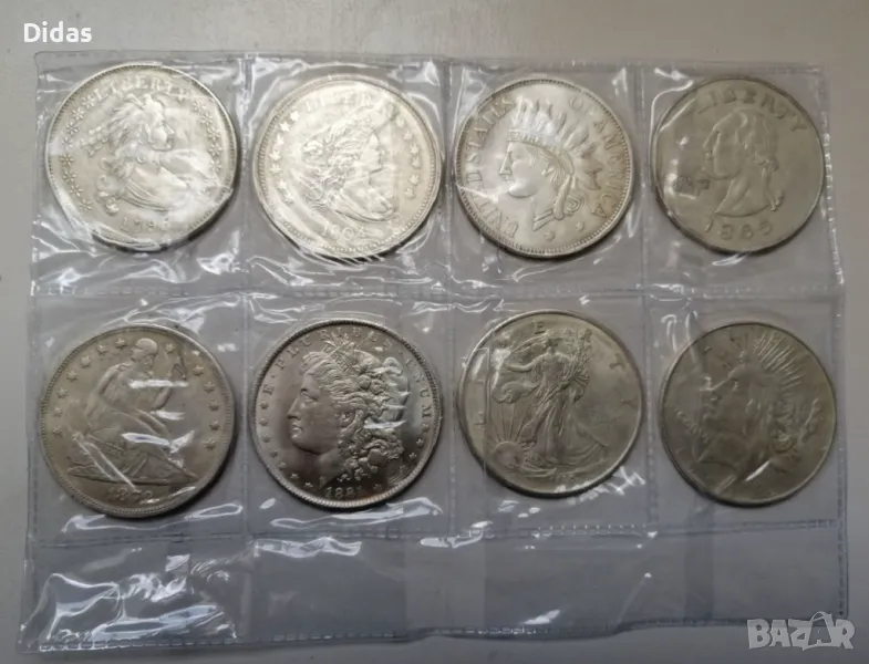 Колекция по 1 американски долар от 1800 - 1900 година, снимка 1