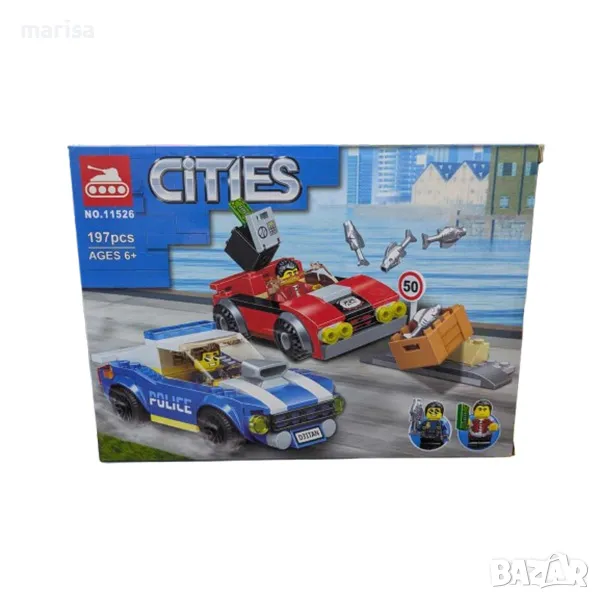 Конструктор Полицейско преследване Cities, 197 части -11526, снимка 1